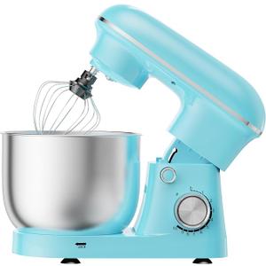 OLIXIS 6.3 Qt Stand Mixer, 10-Speed Tilt-Head Electric Mixer for Baking
Include Dough Hook, Whisk, Flat Beater & Splash Lid, 10 Speeds Handle Cakes, Cookies & Bread Dough, Compact, Easy-Clean Bowl