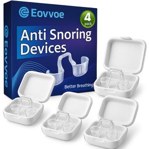 Anti Snoring Devices, Adjustable Snore Stopper for Men and Women, Transparent Internal Nostril Opener, Helps Reduce Snoring  4 Pack
