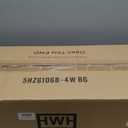 Bathroom Light Fixtures 4-Lights, HWH Brushed Gold Vanity Light Modern Bathroom Vanity Lights Over Mirror, 26'' Antique Brass Vanity Light with Frosted White Bell-Shaped Fluted Glass, 5HZG106B-4W BG