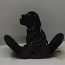Dog Animal Paper Holders,Black Metal Toilet Tissue Holder,Decorative Metal Paper Holder,Cute Toilet Paper Storage for Bathrooms,FreeStanding Metal Toilet Paper Organizer Hold Extra 8 Rolls (Dog 14.3"lx 4.7"wx11.1"h)