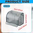 5 x 2pcs Wall Mount Razor Holder with Dust Cover Case, Waterproof Shower Razor Hanger Stand for Bathroom No-Drill Adhesive Shaving Rack Organizer Storage (Grey)