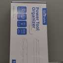 Power Tool Organizer Wall Mount with 4 Drill Holder, Formed Integrally Heavy Duty Garage Tool Organizers and Storage with Hooks for Battery, Tool Box, Screwdriver, Plier and Hammers Gifts for Men