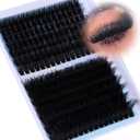 CORUSCATE Lash Clusters 160D+260D Eyelash Clusters 12-24mm Long Lash Extension Thick Cluster Eyelash Extensions Volume Strip Mink Lashes Cluster Dramatic Full Salon Look Mega Eyelashes