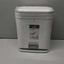 Procade Office Can with Lid, 3 Gallon Bathroom Garbage Can, Narrow Plastic Bin with Press top Lid and Pedal, Slim Gray Can Waste Basket for Room, RV,Dorm.