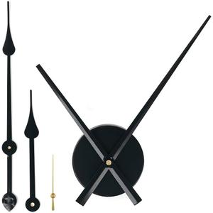 EMOON 2 Pair Hands 3D Clock Movement DIY Large Wall Clock Quartz Clock Mechanism for Home Art Decor (Black) (Black-Gold)