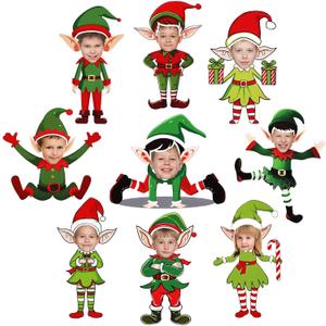 72 Pcs Christmas Elf DIY Paper Cutouts Xmas Bulletin Board Decoration Christmas Cutouts Cartoon Decoration for Xmas Holiday Festival Party DIY Supplies Photo Crafts Home Decor