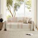 Maymiss Boho Couch Cover Washable Sectional Couch Covers for Dogs Reversible Sofa Slipcover for 2 or 3 Cushion Couch Pet Friendly Furniture Protector (3# Orange, 71" x 150")