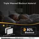 MIULEE Blackout Curtains for Bedroom Living Room 2 Panels, Thermal Insulated Room Darkening Drapes Grommet Noise Reducing Light Blocking Window Treatments 84 Inches Long 50x84 Inch Greyish White