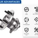 MACEL 512206 512207 Set of 2 Rear Wheel Hub Bearing Assembly Fit for 05-12 Toyota Avalon, 02-11 Camry, 02-03 Lexus ES300, 04-06 ES330, 07-12 ES350, 01-03 Toyota Highlander, 04-08 Solara W/ABS