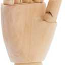 7 inch Wooden Hand Model - Wood Right Hand Art Mannequin Figure with Posable Fingers for Drawing School, Practice, Supplies, Jewelry Display, Decoration, Sketching