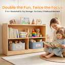 Sosola Rubber Wood Corner Cabinet, Kids Toy Storage Shelf, Bookshelf Storage Rack for Kids Bedrooms, Playrooms, Nurseries and Classrooms (Corner Bookcase)