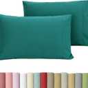 WINLIFE King Pillowcases Set of 2, 100% Cotton King Pillow Cases 2, 2036 inches Envelope Closure, Soft and Breathable Pillow Cover, Dark Teal