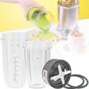 Blender Replacement Parts, 32 oz & 24 oz Blender Cups with Extractor Blade & Rubber Gaskets, Portable Blender Cup Set Compatible with Nutri Bullet 600W / 900W Pro Blenders for Smoothies Shakes