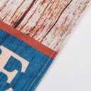 Welcome Patriotic Barn Star Garden Flag with Lights- Solar LED Burlap Mini Small All Seasons Garden Flag Welcome Sign 12x18 Double Sided for Outside Outdoors Patio Lawn Yard Decoration Farmhouse