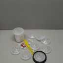 Disposable Paint Sprayer Mixing Cup for Automotive Paint Gun, HVLP Paint Spray Paint Gun 20 Ounce (600ml) Kit with 8 Cups and Lids System, 1 Hard Cup with Retainer Ring and 2 Plugs