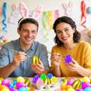 Bvrbaory 100 Pcs 2.4" Fillable Easter Eggs,Bulk Plastic Hinged Empty Eggs,Bright Colorful Easter Egg,Assorted Colors for Easter Egg Hunt,Basket Stuffers,Party Favors,Treasure Box,Classroom Prizes
