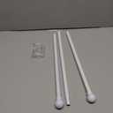 White Curtain Rods for Windows 28 to 48 Inch, 5/8" Diameter Heavy Duty Metal Splicing Adjustable Small Curtain Rod With Bracket(2.3-4 Feet), White 