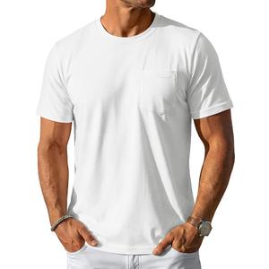 Magcomsen Mens Pocket T Shirts Short Sleeve Cotton Moisture Wicking Plain Tshirts Casual Lightweight Summer Basic Tees, XL
