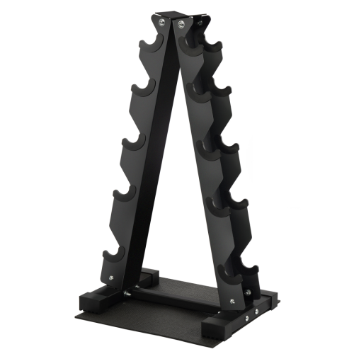 A Frame-style Dumbbell Stand, Black (Holds 5 Pairs)