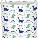 Dinosaur Kids Laundry Basket Foldable Hamper with Handles, 13.8 x 15.8 inches