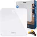 iHome Digital Scale, Bathroom Scale, Batteries Included, Scale Body Weight, Weight Scale, Bathroom Scales for Weight, Digital Scales for Body Weight (White) (One Size)