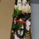 Artificial Magnolia Flowers, 26.5 Inch Fake Branches with Bendable Stem for Home Office Hotel Decor (6, 2Pink+2Purple+2Green)