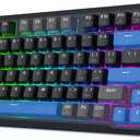 Redragon K681 Wireless Mechanical Keyboard, Gasket Mounted RGB Gaming Keyboard with Volume Knob, MDA-Profile, Pre-Lubed Linear Switches, 81 Keys 75 Tri-Mode Hot Swappable for PC/Xbox/Ps4/5 (Blue)