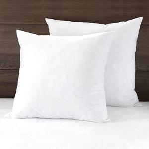 APSMILE Organic 18x18 Feather Down Throw Pillow Inserts Set of 2, 100% Cotton Fabric, Soft Fluffy Square Decorative Pillow Form Core for Sofa, Bed, Couch, Cushion Sham Stuffer (Ivory White)