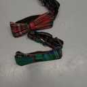 Malier Dog Collar with Bow tie Christmas Classic Plaid Dog Collar with Light Adjustable Buckle Suitable for Small Medium Large Dogs Cats Pets (Large)