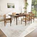 Area Rug 10x14 Washable Rug, Vintage Boho Medallion Rugs Non-Slip Soft Low Pile Large Distressed Rug Indoor Retro Carpet for Living Room Bedroom Dining Room Home Office (Beige, 10'x14')