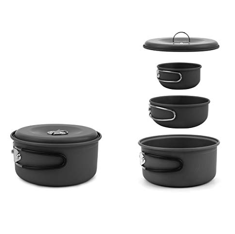 Alocs Camping Cookware Set - Lightweight & Efficient
