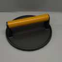 EWFEN Burger Press, 7" Round Heavy-Duty Cast Iron Smash Bacon Press Meat Steak with Wood Handle for Griddle, Sandwich, Nonstick Pan