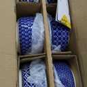 DOWAN Ramekins 8 oz Oven Safe with Lids for Creme Brulee Souffle, Ceramic Custard Cups for Baking, Dipping Bowls Condiment Sauce Cups, Set of 6, Vintage Blue