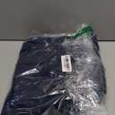 Soojun Mens Casual Loose Fit Elastic Waist Jeans Denim Pants (36W x 32L, Deep Blue)