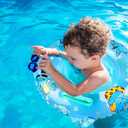 Baby Pool Float, Baby Swimming Float Ring Inflatable with Safety Seat for 6-36 Months Toddler Kids, Baby Floaties for Infants Bath or Swim Training Aid (Blue)