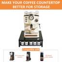 IBUYKE Coffee Pod Drawer Holder for K Cup, 35 Capacity Capsule Pods Storage Organizer,Under Coffee Pot Storage Drawer, Home Kitchen Coffee Pod Holder Counter Coffee Station UTCJ001B