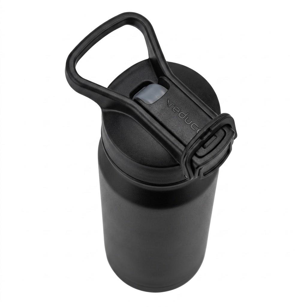 Reduce® Matte Black Insulated Stainless Steel Water Bottle with Integrated Carry Handle, 24oz