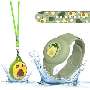 2Pack Silicone Case Compatible with AirTag 2021, Soft Protection Cover Waterproof (Green)