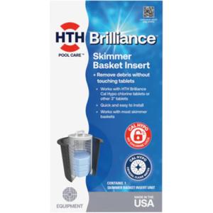 HTH 91031 Brilliance Skimmer Basket Insert - Removes Debris Without Touching Tablets, Works with Most Skimmer Baskets, Designed for HTH Chlorine Tabs or Other 3" Tabs, Helps Tabs Dissolve Efficiently