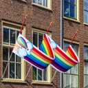 Blulu 1 Pc 11.8 ft Rainbow Ceiling Decorations Rainbow Cloud Ceiling Garland Banner Hanging Bunting for Birthday Party Classroom Daycare and Nursery School Graduation Baby Shower Decorations