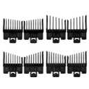 Fade Guide Set Compatible with Most Wahl Clippers, Taper Guards Replacement 4 Sets, Black Color