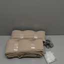 Pleated Linen Curtains 90 Inches Long for Living Room Pinch Pleat Hooks Track System Back Tab Custom Made Memory Shape Drape Privacy Protection Grey Beige Living Room Bedroom Window Curtain 90 Inch (40"W x 90"L (Pack of 2))