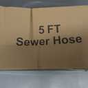 5FT RV Sewer Hose Extension, EXTREME Heavy Duty 24 Mil TPE Material for Abrasion Resistance and Crush Protection, Camper Sewer Extension Hose with Caps, Yellow