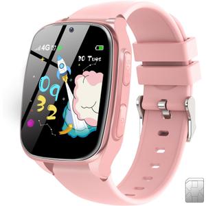 4G Kids Smartwatch Phone - Smart Cell Phone Watch for Boys Girls Ages 4-12 with Call, SOS, Parental Controls, Games, Camera, Alarm, Video, Music Children's Smart Watch Gift (Includes SIM Card) (Pink) 4G Kids Smartwatch Phone - Smart Cell Phone Watch for Boys Girls Ages 4-12 with Call, SOS, Parental Controls, Games, Camera, Alarm, Video, Music Children's Smart Watch Gift (Includes SIM Card) (Pink)