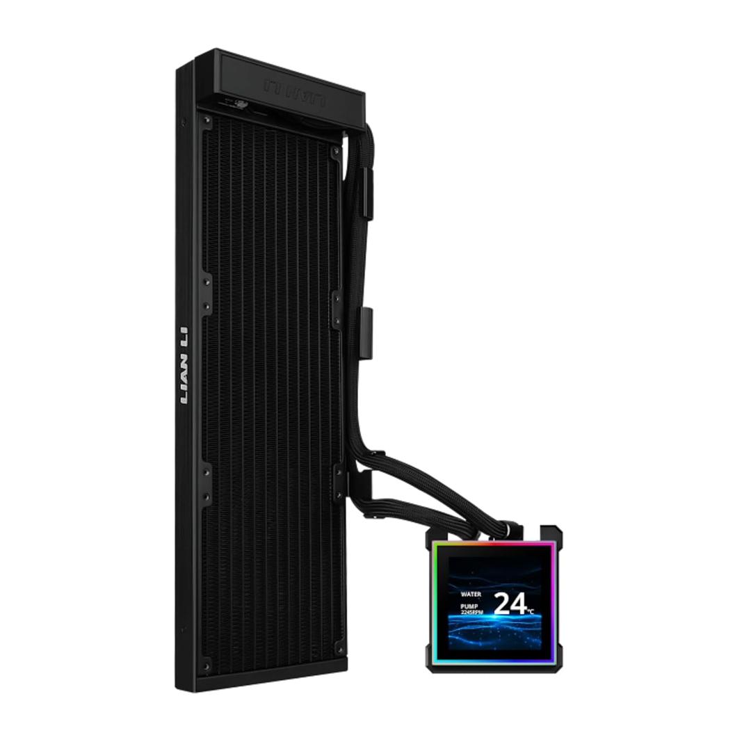 Lian Li Hydroshift II-S LCD 360 Liquid CPU Cooler - 3.4" IPS LCD Square Screen - Daisy-Chain - Low-Noise - Intel LGA 1851/1700, AMD AM5/AM4 - Fits Most PC Fans - Black (HS2LCDS36NB)