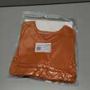 storeofbaby Girls Long Sleeve Dress Casual V Neck Loose Fit Flowy Swing Dresses 4-13 Years (Orange, S)