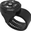 Bluetooth Media Button Remote, Waterproof Wireless Music Controller for Car, Bike, Motorcycle, Steering Wheel Control Button Compatible for iPhone/Android PhoneBlack