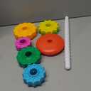 JUXUE Baby Spinning Stacking Toys for Toddlers 1-3, Rainbow Ring Stacker Montessori Toys for Babies 6-12 Months, 1 2 3 One Year Old Girl Boy Christmas Birthday Gifts, Autism Sensory Learning Toy