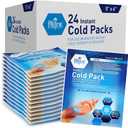 MED PRIDE Instant Ice Bags for Injuries, Disposable First Aid Cold Compress, Swelling, Pain Relief, Sprains, Toothache (5x6 Inch (Pack of 24) Clear)