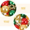PRETYZOOM 150pcs Mini Christmas Ball Ornaments 0.3'' Multicolour Imitation Pearl Beads for Small Xmas Tree Decoration, Shatterproof Plastic Baubles for Craft, Christmas Party Supplies